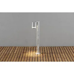 Standerlampe MODENA GU10 IP44, stål, gennemsigtig