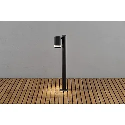 Standerlampe MODENA GU10 IP44, sort, gennemsigtig