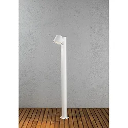 Standerlampe TRIESTE GU10 IP44, gennemsigtig, hvid
