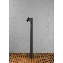 Standerlampe TRIESTE GU10 IP44, sort, gennemsigtig