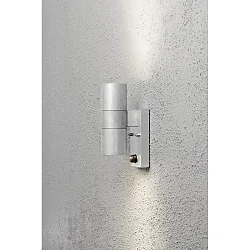 Outdoor wall luminaire MODENA UP/DOWN with motion detector, 2x GU10 max. 35W, galvanised steel / clear glass