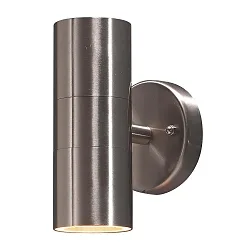 Udendørs wall luminaire MODENA up / down GU10 IP44, rustfrit stål, gennemsigtig
