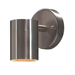 Udendørs wall luminaire MODENA GU10 IP44, rustfrit stål, gennemsigtig
