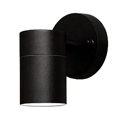 Udendørs wall luminaire MODENA GU10 IP44, sort, gennemsigtig