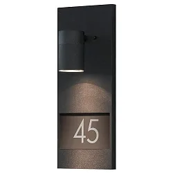 Udendørs wall luminaire MODENA GU10 IP44, sort, gennemsigtig