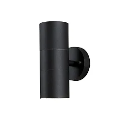 Udendørs wall luminaire MODENA up / down GU10 IP44, sort, gennemsigtig