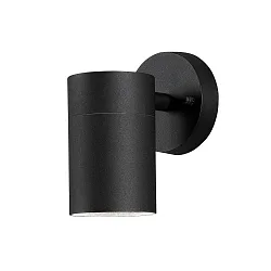 Udendørs wall luminaire MODENA GU10 IP44, sort, gennemsigtig