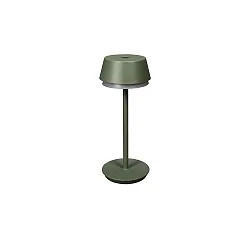 Batteri bordlampe LYON med USB tilslutning, CCT Switch, RGB, med touch-dæmper IP54, grøn, grå dæmpbar