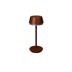 Batteri bordlampe LYON med USB tilslutning, CCT Switch, RGB, med touch-dæmper IP54, terracotta dæmpbar