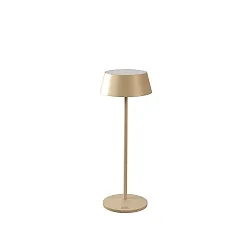 battery table lamp MENTON USB IP54, sand coloured, lacquered dimmable