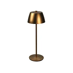 Batteri bordlampe EZE USB IP54, kobber, mat