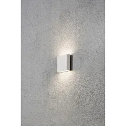 HighPower LED outdoor wall luminaire CHIERI SLIM, Up/Down, 2x3W 3000K 450lm, white aluminium / opal acrylic glass