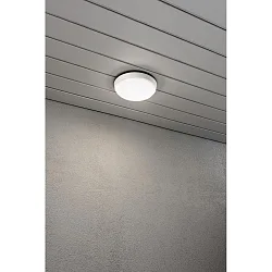 Væg- og Loftlampe CESENA rund IP54, opal, hvid 