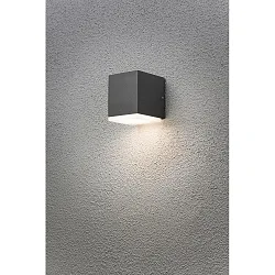 Udendørs wall luminaire MONZA down IP54, antracit, opal 