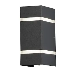 Udendørs wall luminaire CREMONA up / down, justerbar IP54, antracit, opal