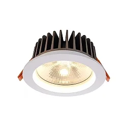 LED Loftindbygningslampe COB 130 rund, 18W, strøm konstant, 34,8V DC, 500mA, 3000K, hvid