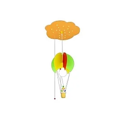 Pendel BALLONWOLKE KASPER E27 IP20, farverig