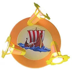 Loftlampe WIKINGER 3-flammer E14 IP20, laks