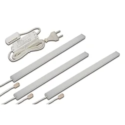 Sæt af 3 Skab armatur LED ADD-ON Mini + LED Transformer LED-24 / 15W