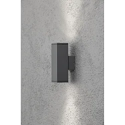Udendørs wall luminaire MONZA up / down GU10 IP44, antracit, gennemsigtig