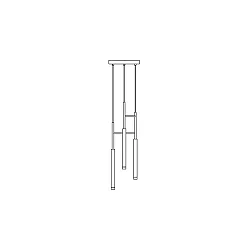 Pendel CANDLE TRIPLEX LED IP20, sort