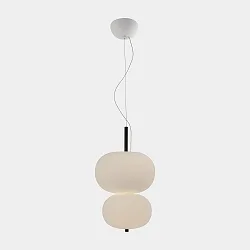 Pendel ILARGI DOBLE LAMP LED IP20, træ mørk dæmpbar
