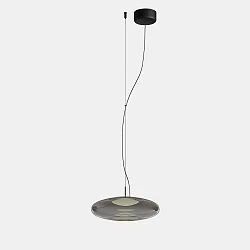 Pendel PLAT SURFACE (LIGHT FOR LIFE) med skærm, CCT Switch, justerbar, med diffuser IP20, sort dæmpbar