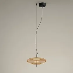 Pendel PLAT SURFACE (LIGHT FOR LIFE) med skærm, CCT Switch, justerbar, med diffuser IP20, sort dæmpbar