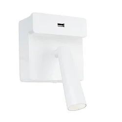 Væglampe GAMMA LED drejelig, med USB tilslutning
