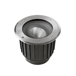 Gulvindbygningslampe GEA COB 223 IP65, rustfrit stål dæmpbar