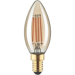 Glødepære kerteformet C35 GOLD omskiftelig C35 klar E14 4,5W 380lm 1800K 320° CRI 80-89 