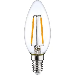 LED Filament Lyskilde kerteformet C35, E14, 2,5W, 2700K, 250lm