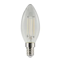 Glødepære kerteformet WHITE C35 E14 4,5W 810lm 4000K 320° CRI 80-89 
