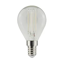 Glødepære dråbeformet WHITE P45 E14 6,5W 470lm 4000K 320° CRI 80-89 