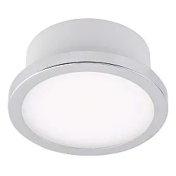 Loftlampe AQUA UNO rund, CCT Switch, omskiftelig GX53 IP44, chrom, blank