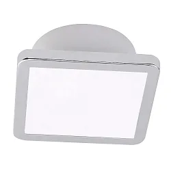 Loftlampe AQUA UNO firkantet, CCT Switch, omskiftelig GX53 IP44, chrom, blank 