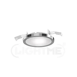 Indbygnings loftlampe AQUA PLANO Ø 11.2CM CCT Switch, sæt med 3, omskiftelig GX53 IP44, chrom