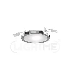 Indbygnings loftlampe AQUA PLANO Ø 11.2CM 1-flamme, CCT Switch, omskiftelig GX53 IP44, chrom