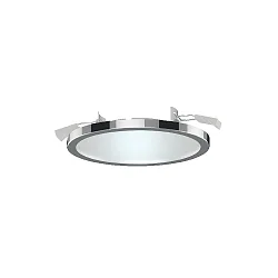 Indbygnings loftlampe AQUA PLANO Ø 14.7CM stiv, CCT Switch, omskiftelig GX53 IP44, chrom