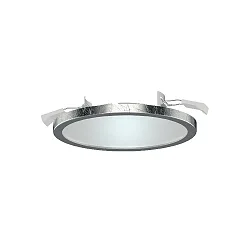 Indbygnings loftlampe AQUA PLANO Ø 14.7CM stiv, CCT Switch, omskiftelig GX53 IP44, sølv 