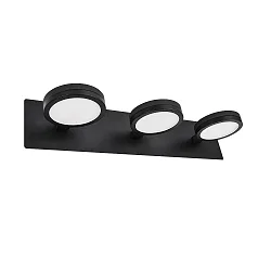 mirror luminaire AQUA ONNA 3 flames, CCT Switch, switchable GX53 IP44, black 
