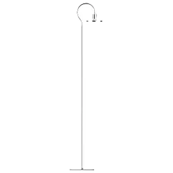 LED Standerlampe SIMPLESSA, 8W, GU10, 2700K, 650lm, chrom/chrom