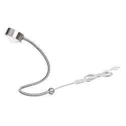 Bordlampe POWERLENS SNAKE bøjelig GX53 IP20, mat, satin, titan