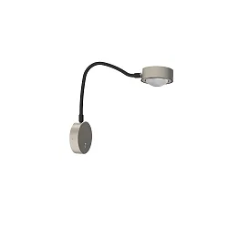 Væglampe POWERLENS FLEX direkte GX53 IP20, mat, satin, titan