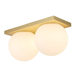 Væg- og Loftlampe PALLA DOUBLE IP20, messing dæmpbar
