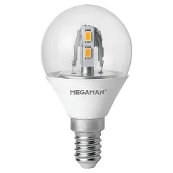 LED dråbe lyskilde MEGAMAN LED ULTRA COMPACT CLASSIC E14 3W 250lm 2800K CRI 80-89 