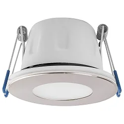 Udendørs indbygningslampe TEGO SLIM DOWNLIGHT 68MM stiv, sæt med 10 IP65, nikkel dæmpbar