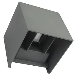 Udendørs wall luminaire MEGATRON WING LED up / down IP54, antracit, pulverlakeret, gennemsigtig 