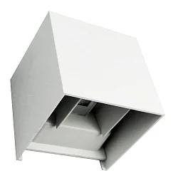 Udendørs wall luminaire MEGATRON WING LED up / down IP54, pulverlakeret, gennemsigtig, hvid 