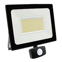 LED Overflade projektør ISPOT XL, 47W, 6600lm, 4000K, IP54, inkl. PIR Sensor, sort
